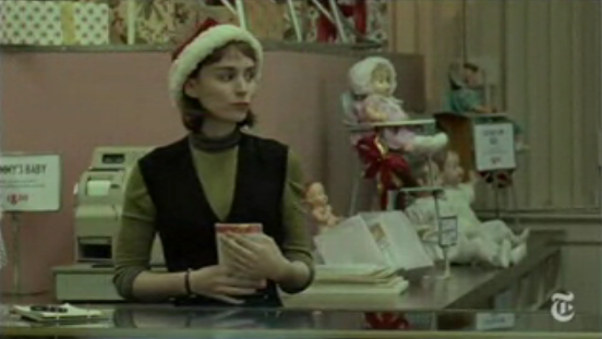 A still image of the actress Rooney Mara in the film Carol